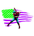 powerful baseball hitter left handed vector image vector image