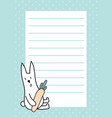 rabbit pad vector image