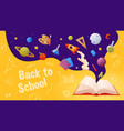 back to school banner template for sale page vector image vector image