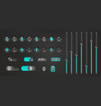 control button with neon backlight media player vector image
