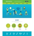 healthy lifestyle fitness and physical activity vector image