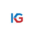 kg or gk abstract outstanding professional vector image vector image