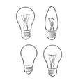 light bulb sketch vector image