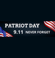patriot day banner vector image