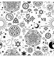 seamless pattern with different alchemical vector image vector image