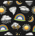 weather symbols seamless pattern vector image vector image