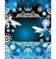 christmas frame vector image vector image