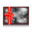 gift card with a bow vector image vector image