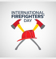 international firefighters day logo icon design vector image vector image