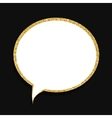 speech bubble gold glossy background vector image vector image