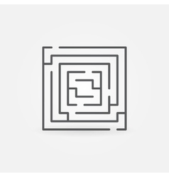 Square labyrinth icon Royalty Free Vector Image