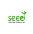 green seed logo designs concept vector image