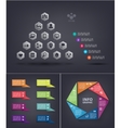 infographics set pyramid infographic vector image