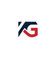 kg or gk abstract outstanding professional vector image vector image
