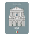santa maria in vallicella rome italy vector image