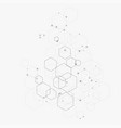 abstract with hexagons lines vector image
