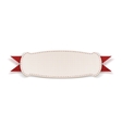 tag with red ribbon and place for text vector image vector image