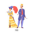 twentieth century fashion vector image vector image