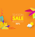 autumn sale seasonal offer poster template vector image