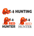emblem with cute fire setter vector image