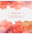 orange and pink pastel watercolor frame vector image vector image