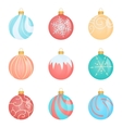 red christmas ball with ribbon and a bow isolated vector image