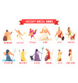ancient greek gods set vector image
