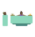 flat spa salon vector image vector image