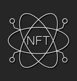 nft coin line icon unique token and blockchain vector image