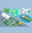 3d isometric flat conceptual vector image