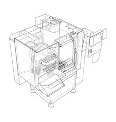 3d designer and cnc machine operator Royalty Free Vector