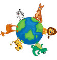 animals around the world vector image