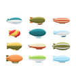 different colorful airships set vector image