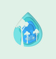 natural aqua water drop vector image
