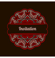 oriental pattern card in red and black colors vector image vector image