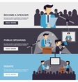 public speaking banner vector image