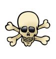 skull crossbones vector image vector image