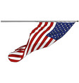 waving american flag vector image vector image