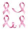 breast cancer icon set realistic style vector image