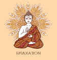 buddha with ornamental mandala vector image vector image