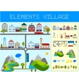 elements of the modern village vector image
