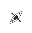 kayak top view icon vector image