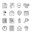line tax icons vector image vector image