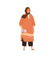 muslim woman in hijab portrait arab female vector image vector image