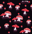 seamless pattern with fly agaric print for fabric vector image