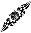 wolf and symmetric tribals vector image
