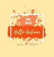 autumn sale banner vector image