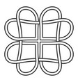 celtic knot hearts pattern knot hearts vector image vector image