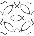 christian fish icon pattern on white background vector image