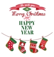 christmas greeting card vector image